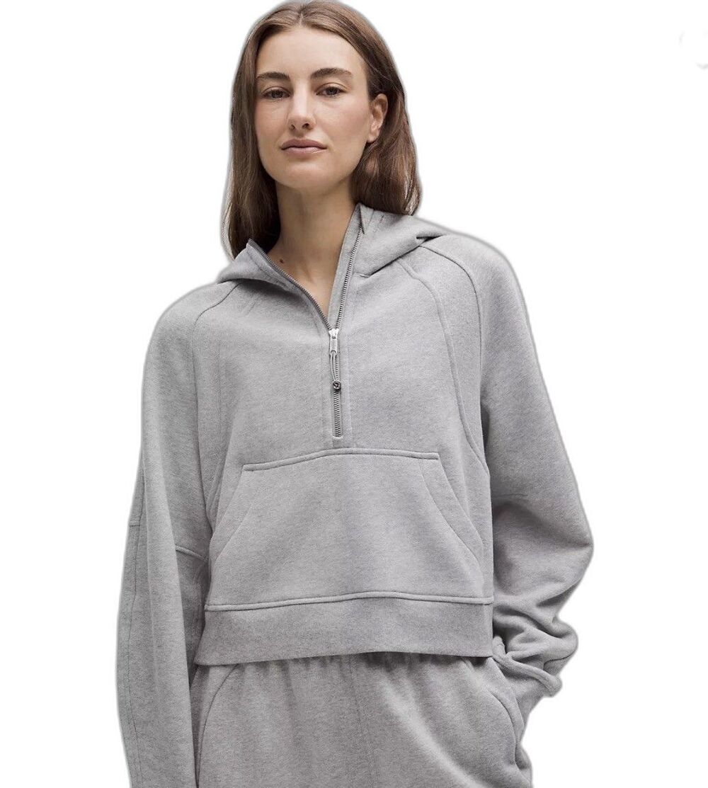 Lululemon Scuba Oversized Half-Zip Hoodie Heather Grey Size XS/S